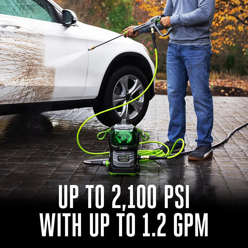 EGO POWER+ 2100 PSI Compact Pressure Washer with 6.0Ah Battery and 320W Charger