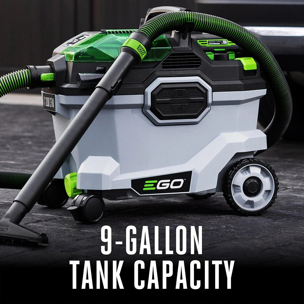 EGO POWER+ 9 Gallon Wet/Dry Vacuum with 5.0Ah Battery and 320W charger