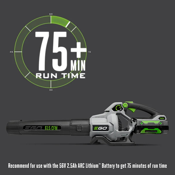 EGO POWER+ 615 CFM Blower with 2.5Ah Battery and 210W Standard Charger