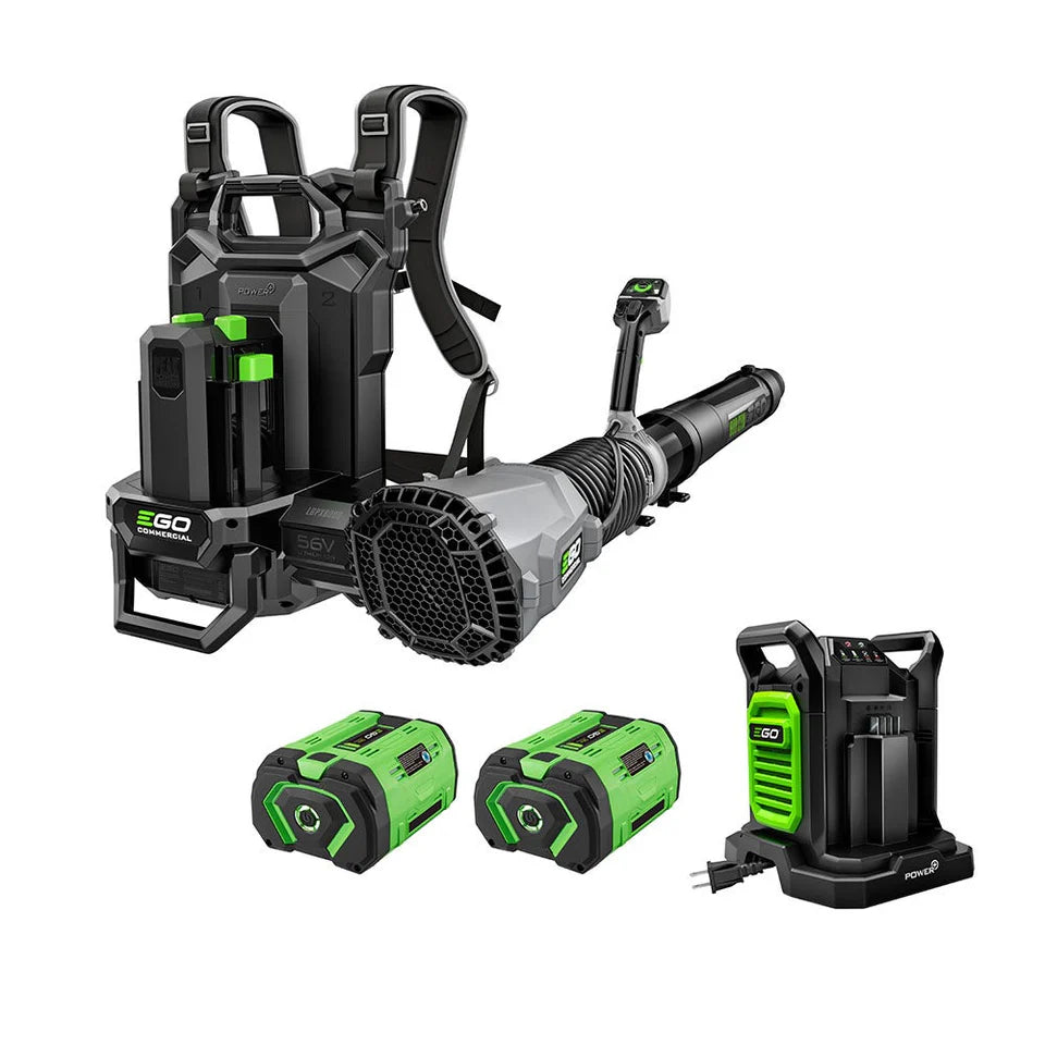 EGO Commercial 800 CFM Backpack Blower with 2 x 10.0Ah Battery and Dual Port Cha