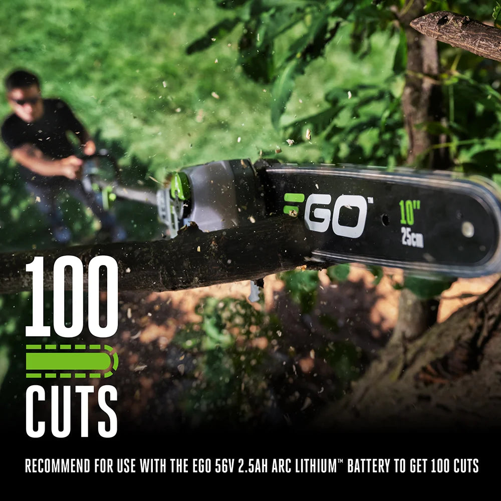 EGO POWER+ 10 Telescopic Pole Saw with 2.5Ah Battery and 210W Standard Charger